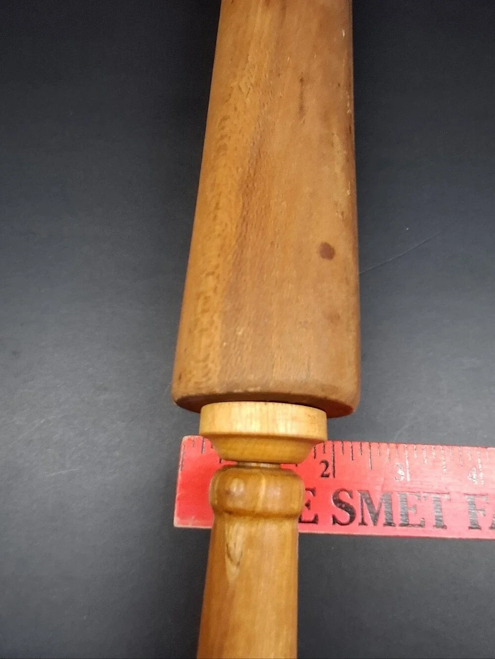 Vtg Wooden Rolling Pin 19” Primitive Farmhouse Baking Kitchen Decor Grandma Core